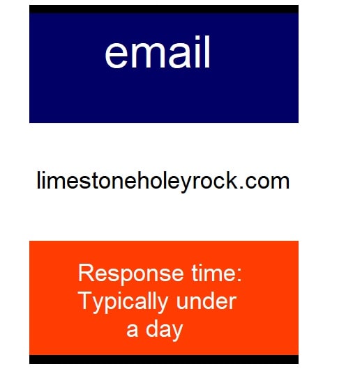 email contact information for Limestone Holey Rock