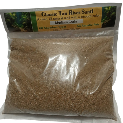 Medium Grain Aquarium Sand on display